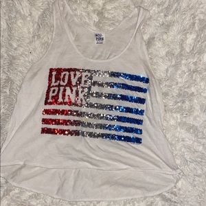 American flag Sparkle tank